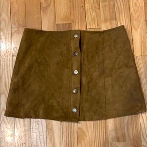 Brown suede skirt from LF.